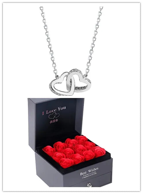 Coffret Cadeau Collier Rose, Cadeau Parfait Pour La Saint-Valentin - Bellarte Enchanté Coffret Cadeau Collier Rose, Cadeau Parfait Pour La Saint-Valentin